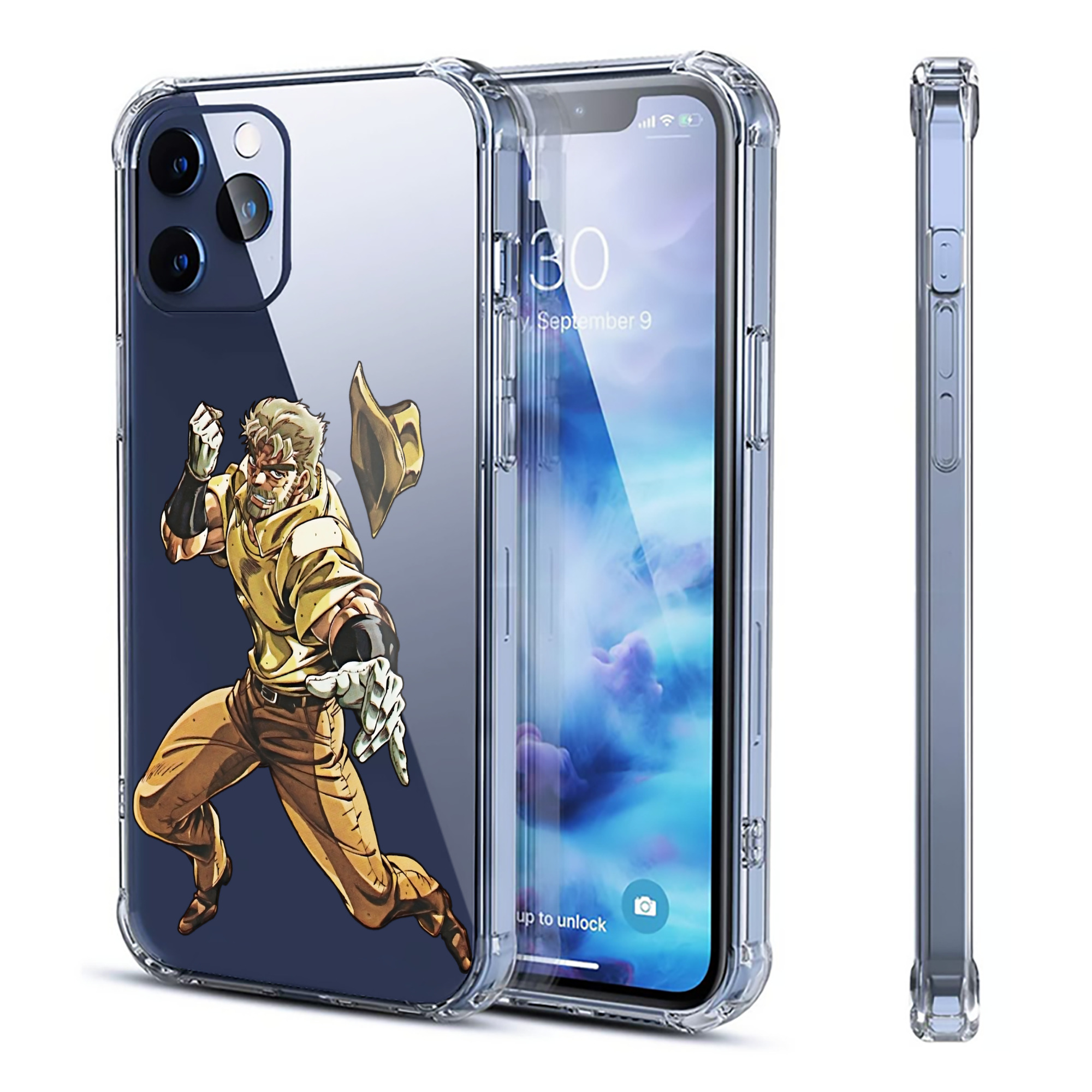 （画像用） ジョジョの奇妙な冒険 ジョセフ?ジョースター JoJo's Bizarre Adventure Joseph Joestar 【iPhone 12シリーズ対応】透明スマホケース（クリアソフトケース）